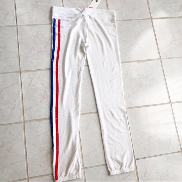 Wildfox Stars and Stripes White Joggers - Picture 3 of 10